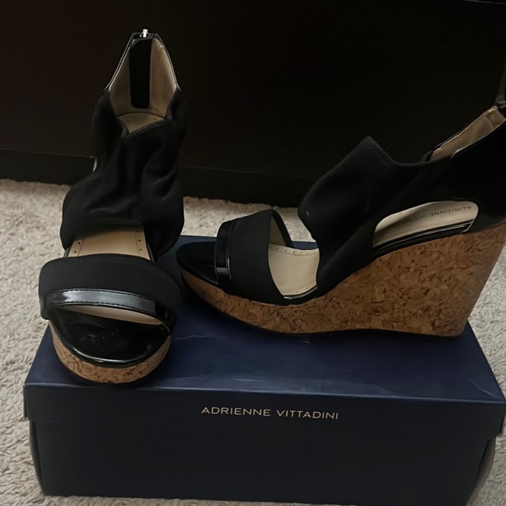 Adrienne Vittadini Black Wedges